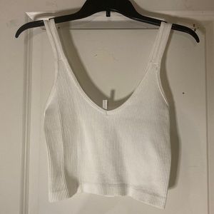 New Mix White Crop Top